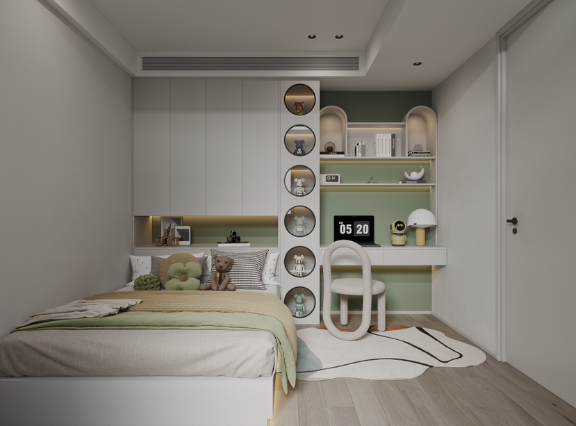 室内渲染效果图实战：客厅+卧室-6