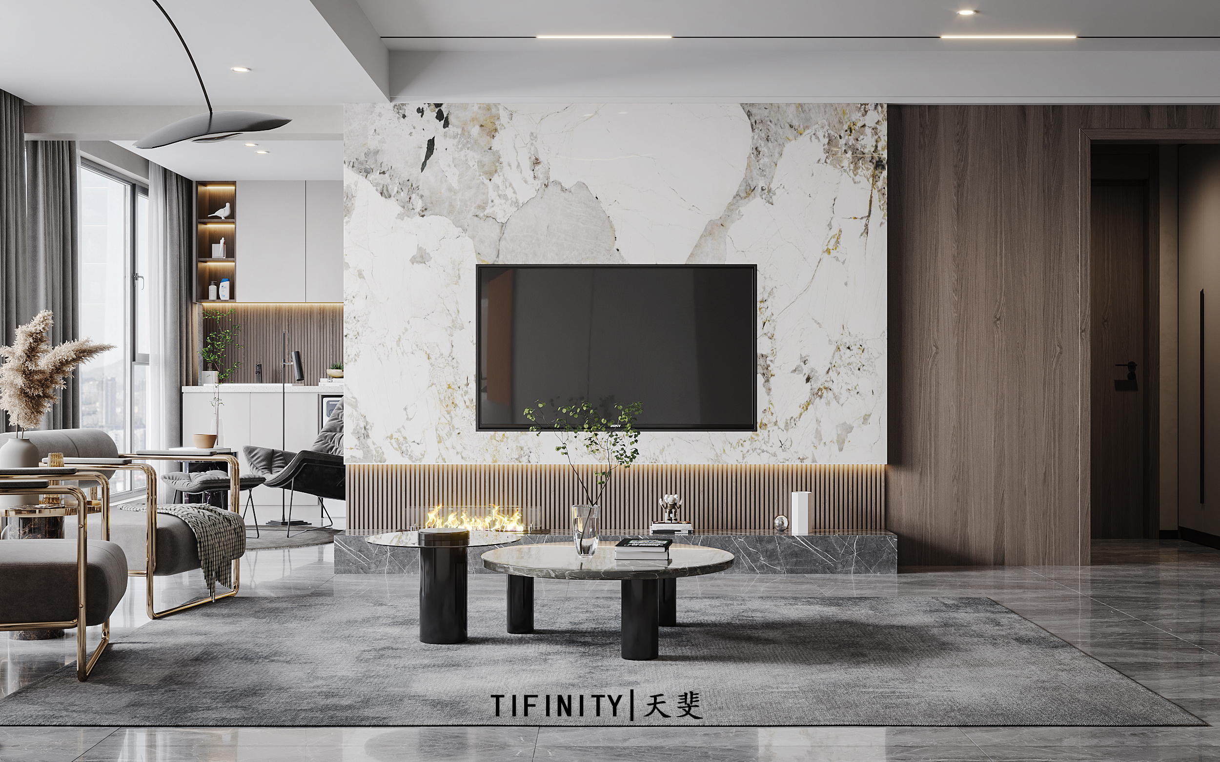 现代轻奢平层|天斐设计-8