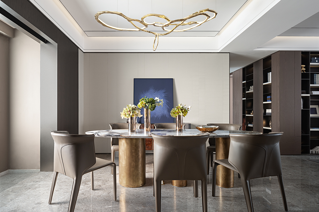 蓝调大平层 · 现代艺术与生活的完美融合丨中国台州丨壹新设计,恩嘉设计-18