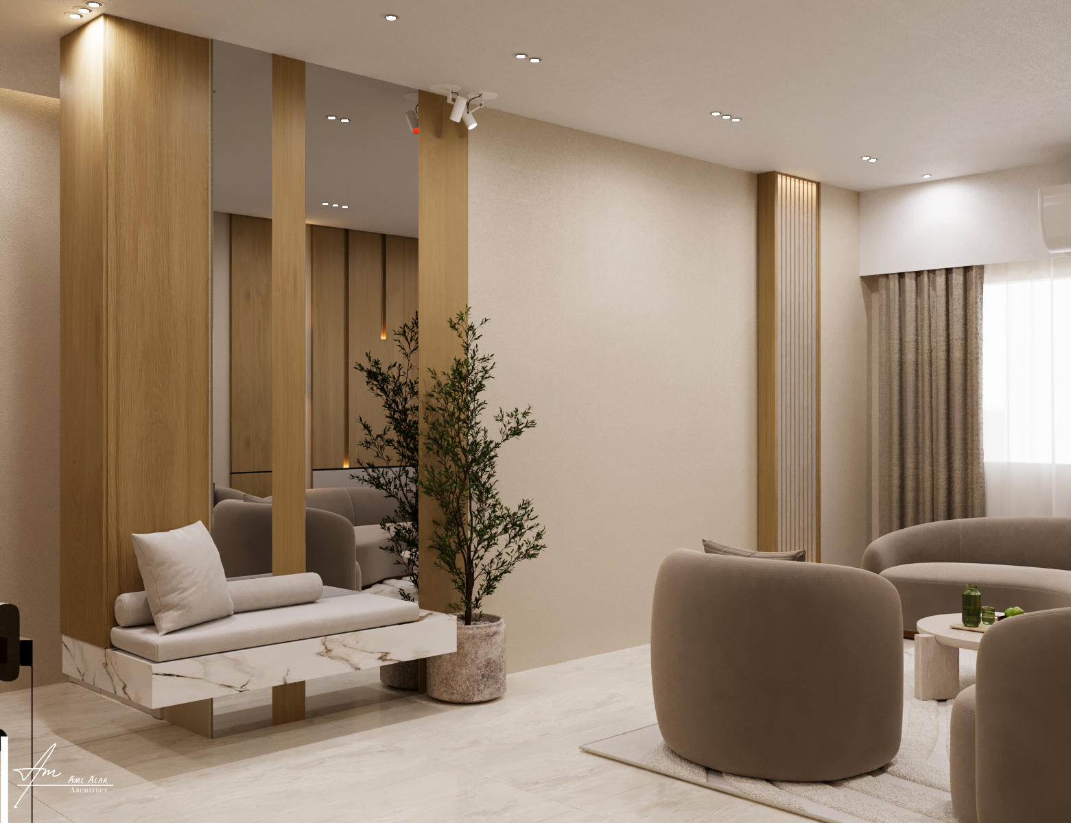 100 M2 Apartment japandi style Egypt 2025 part 1-7