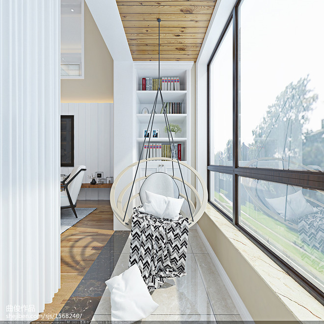 复式250平米装修案例·效果图  如沐春风-14