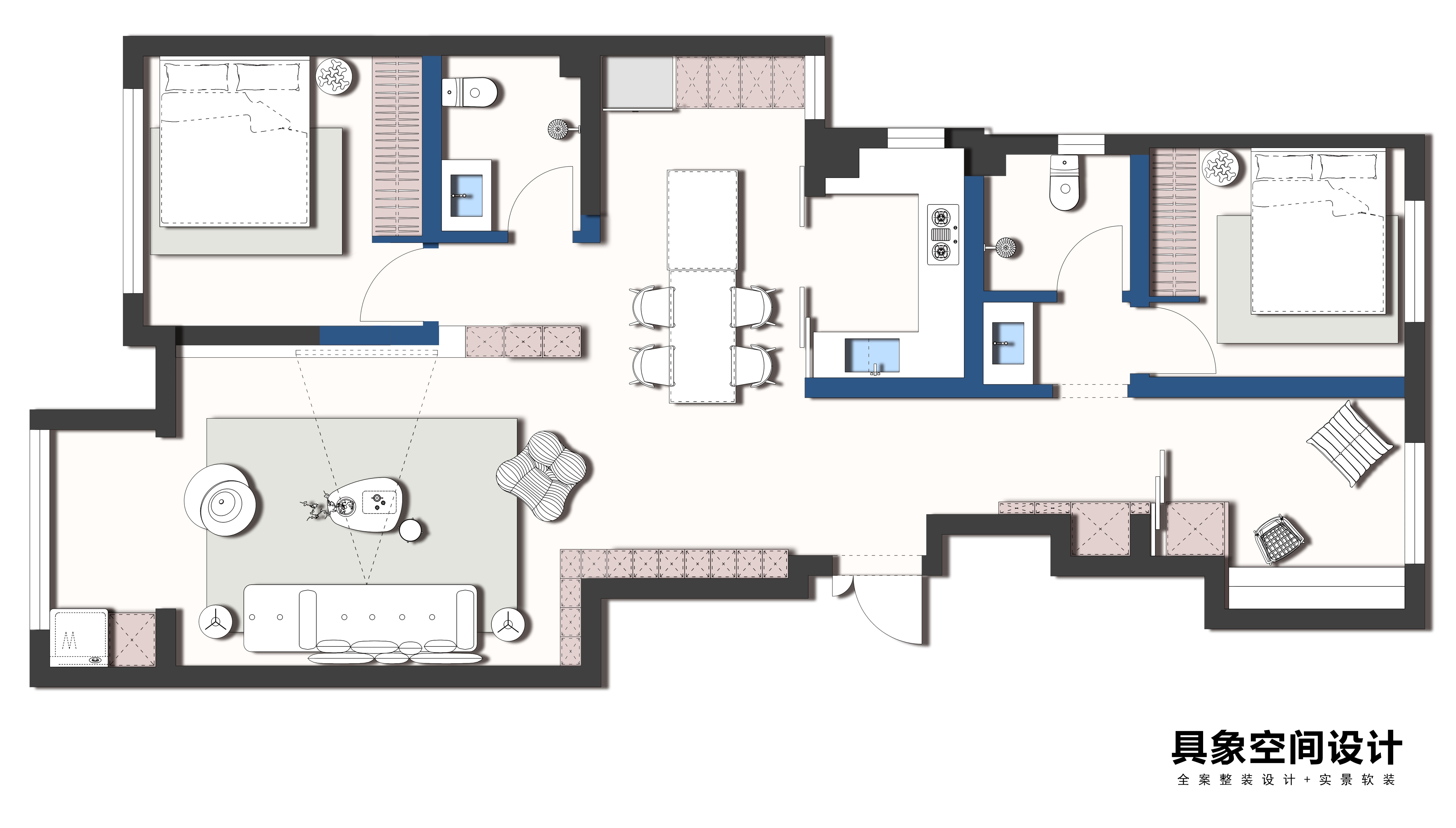 德州禹城小户型大岛台设计丨中国德州丨具象空间设计-5
