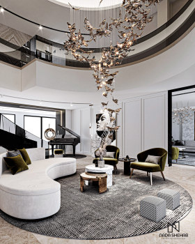 阿曼开放接待空间设计（含主会堂和用餐区）