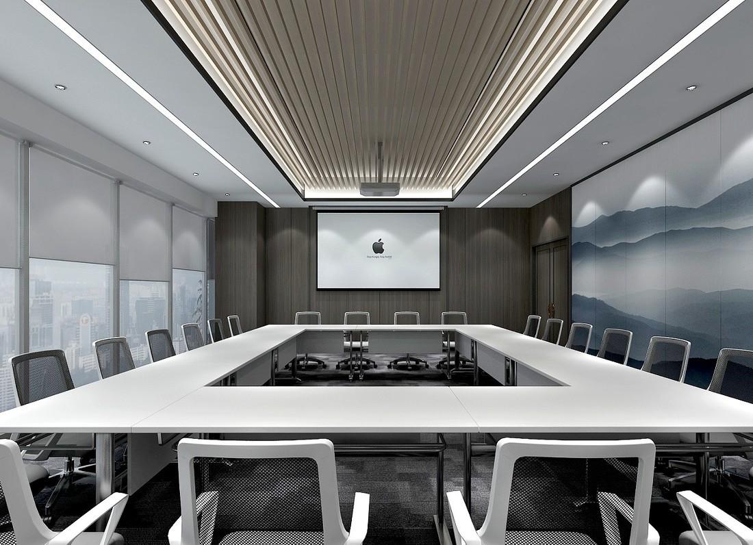 
中西结合淡雅办公室装修案例赏析 -8