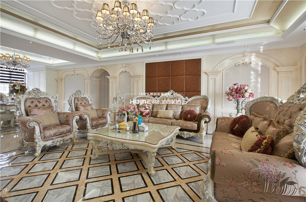 昆明丽水雅苑 85 平米欧式平墅设计，展现大宅尊贵气度-12