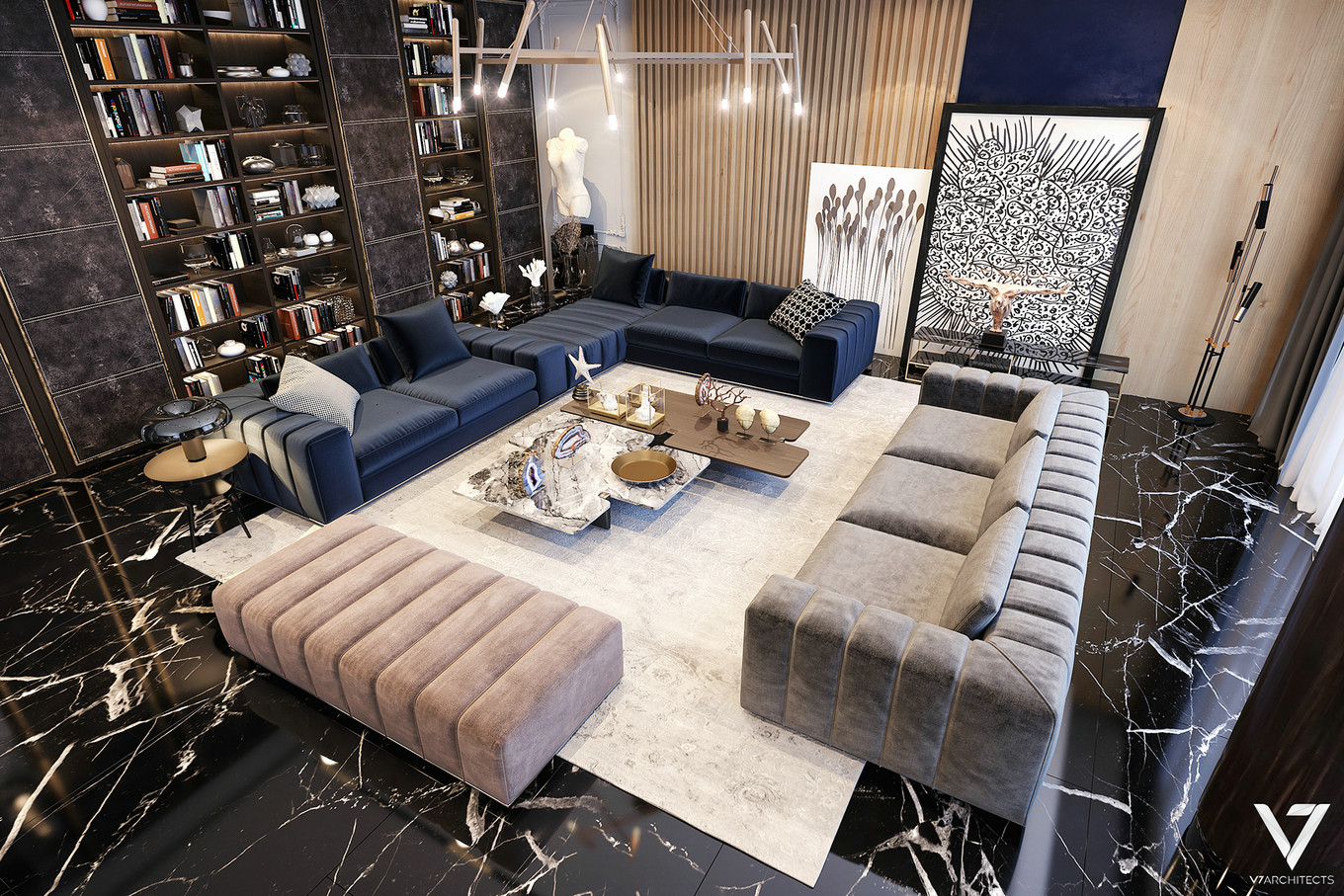 现代风格客餐厅设计，展现大气之美-1