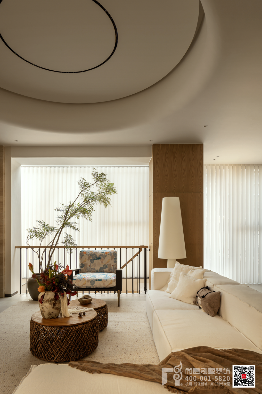 500㎡富春壹号院·木影流光·自然叙事的现代“剪影”别墅丨杭州尚层装饰-13