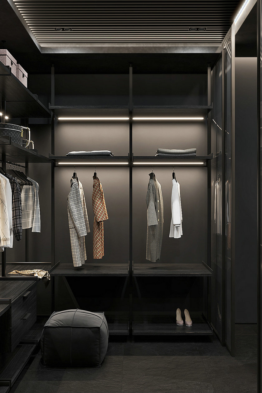 高级黑色系住宅设计-17