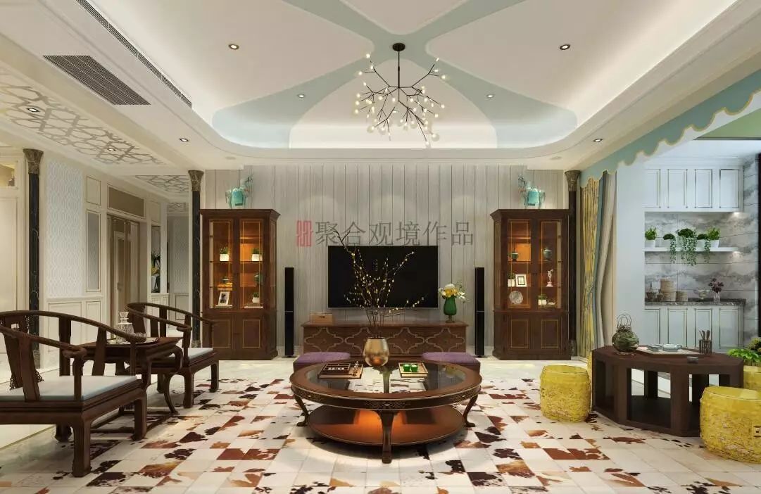 星河盛世优雅欧中式空间设计-8