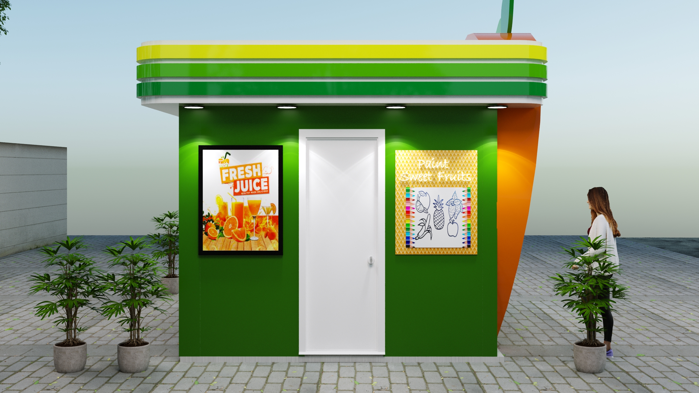 kiosk for fresh fruits & juice 3*4 approved-2