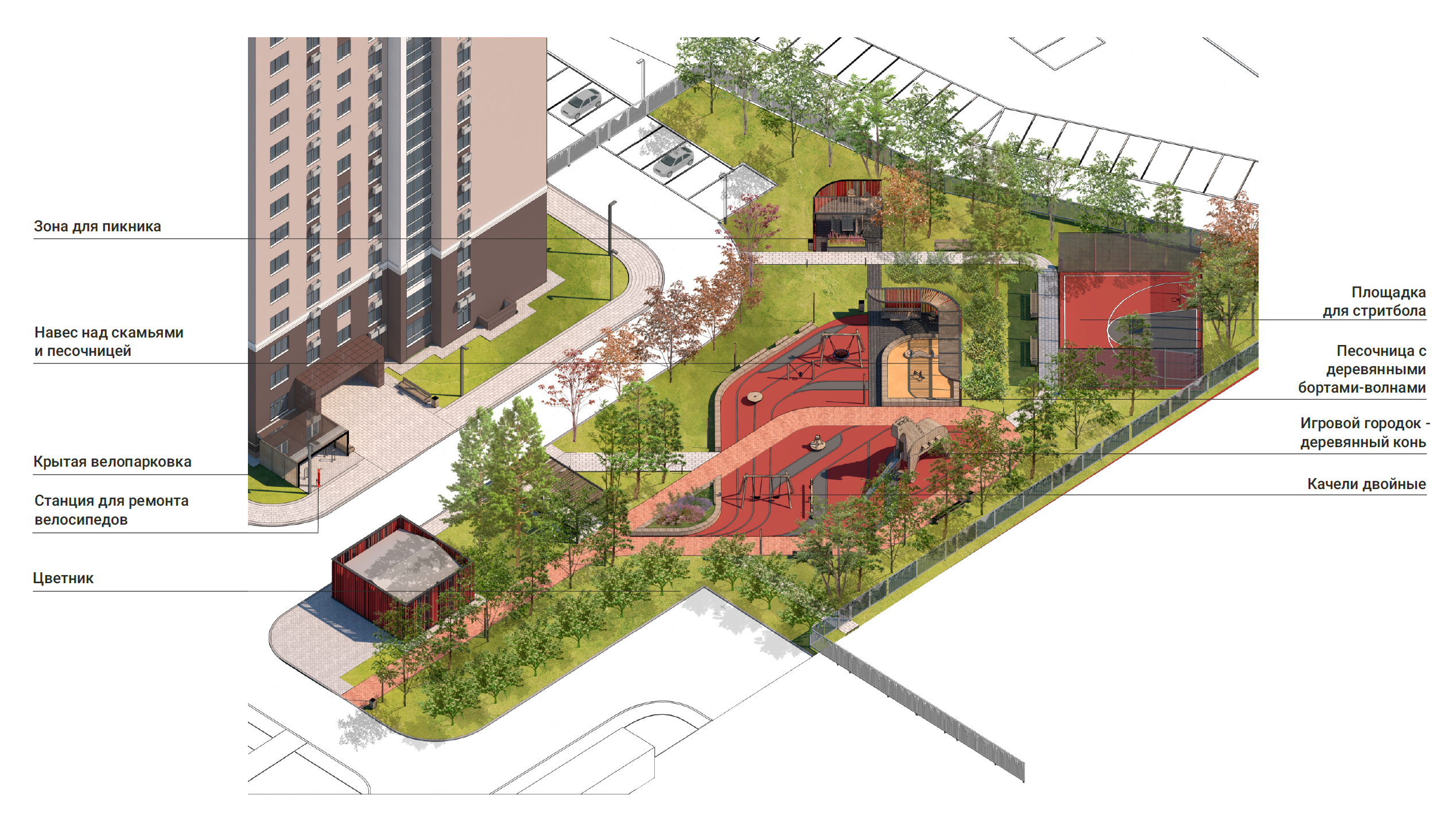 ЖК "Фаворит 2·0"庭院空间设计丨俄罗斯奔萨-14