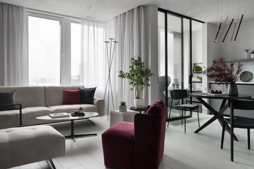 灰色空间室内设计丨Natalya Mitrakova-7