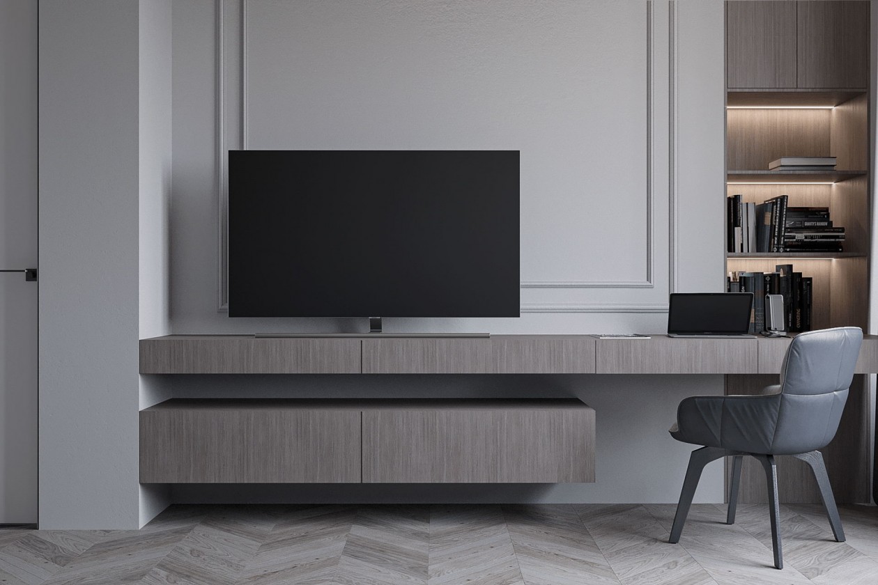 106㎡高级灰色系简约风公寓设计-28