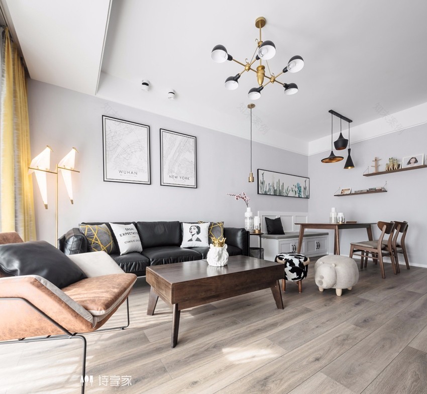 91㎡现代简约风住宅 诗享家设计-9