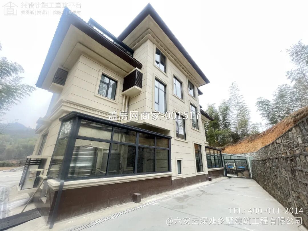 【施工队案例】安徽省六安市霍山县三层新中式别墅施工-14