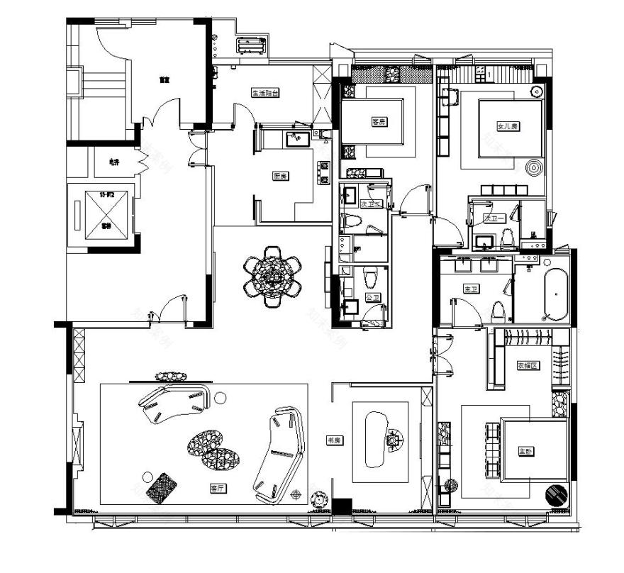 长沙中海阅湘台公寓 254 户型样板间丨中国长沙丨北京山禾金缘艺术设计股份有限公司-59