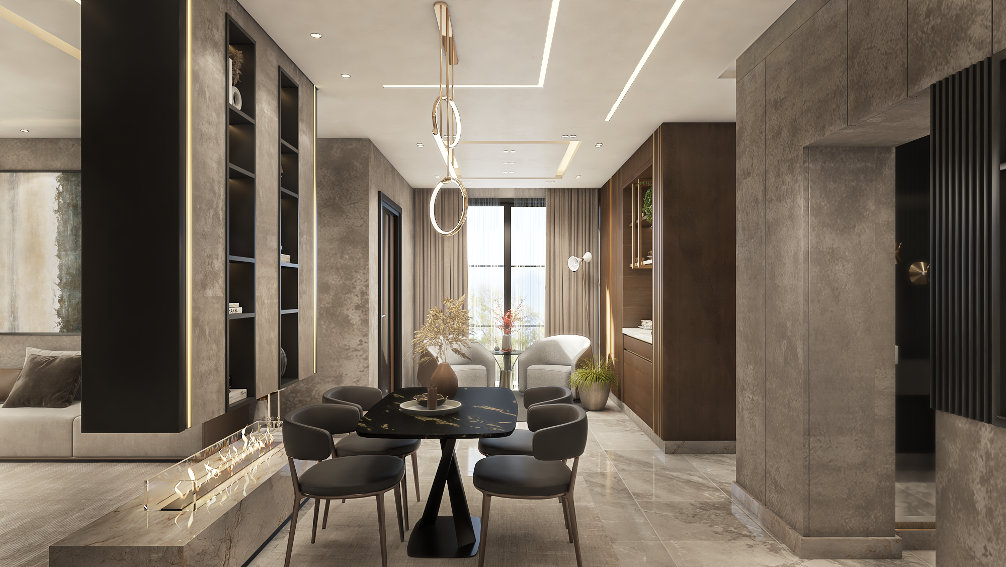 Small & Moody Apartment (Dining & Living Areas)-1