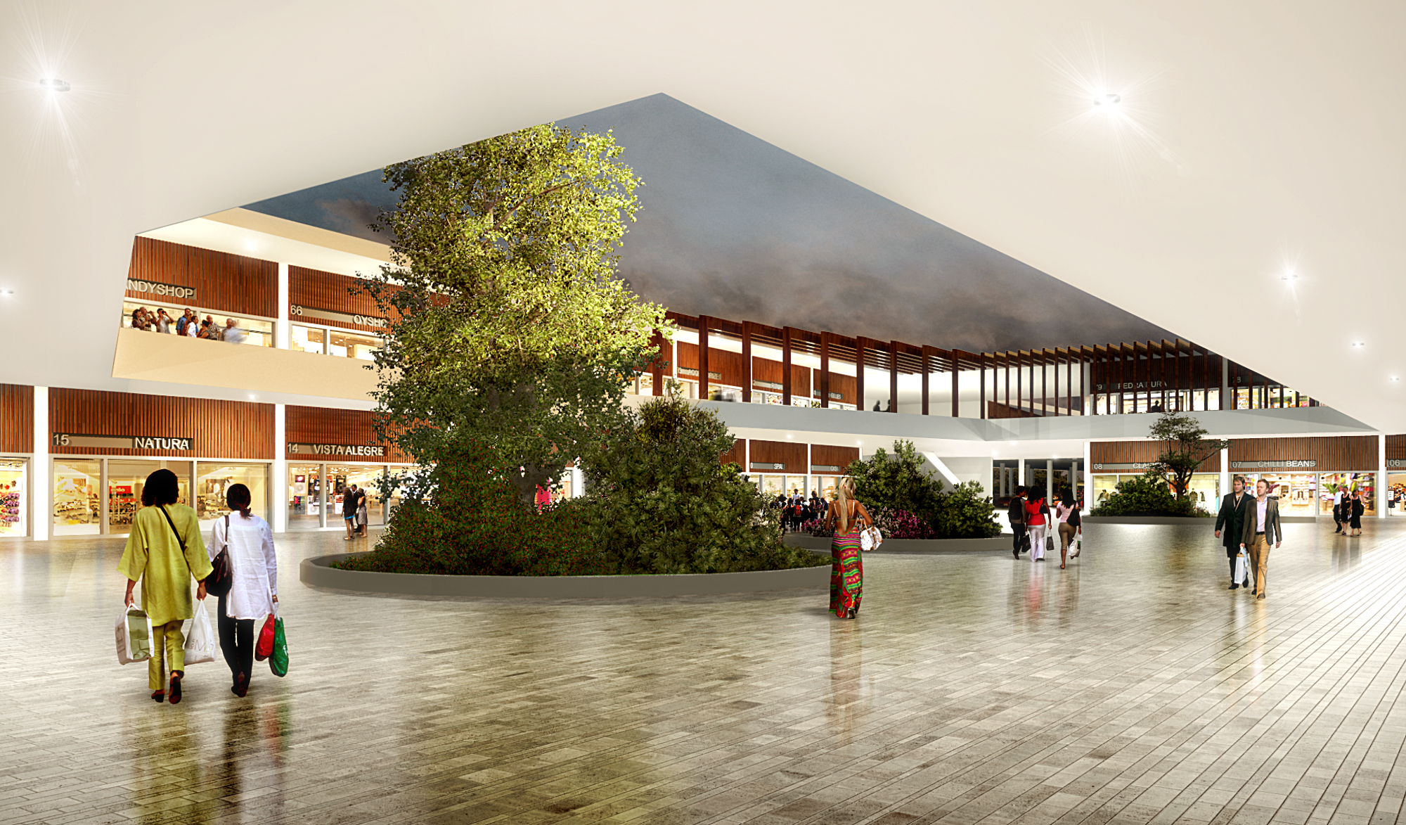 诺娃贝拉购物中心 | 露天庭院与高效建筑的完美结合-13