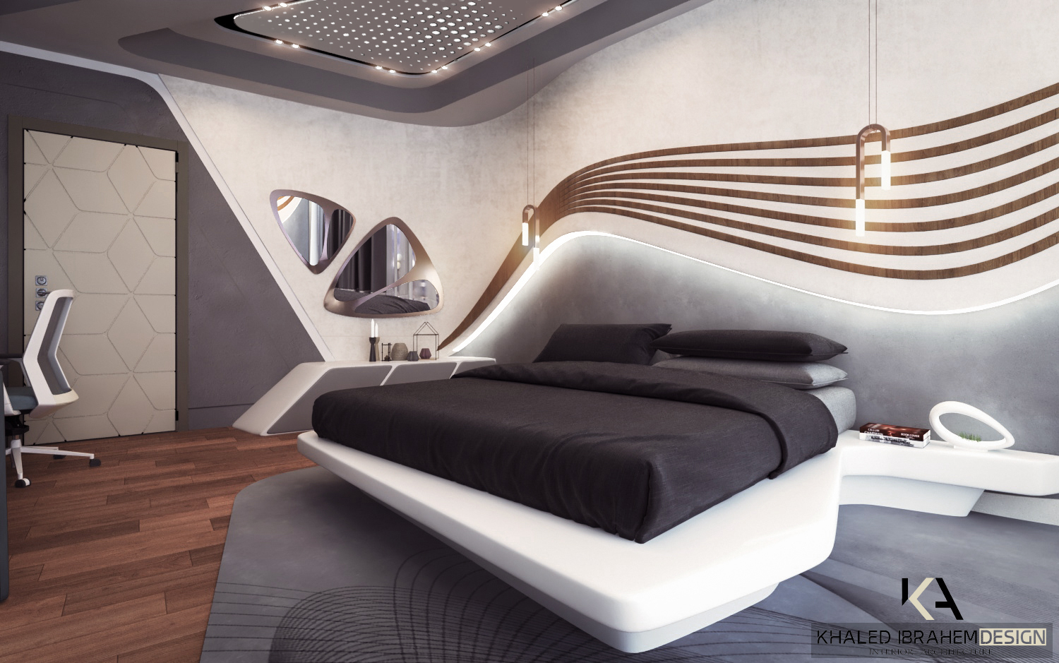 未来主义酒店卧室设计丨KHALED IBRAHEMMAIN-3