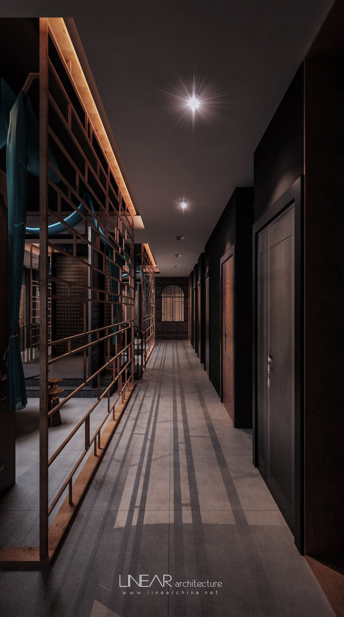 六重金属门 | 框体分隔的创意空间设计-9