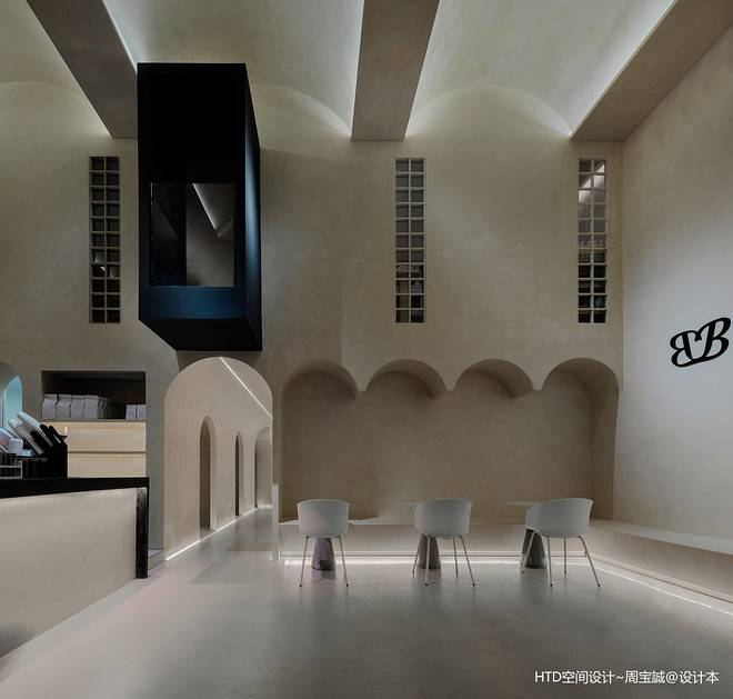 70万元商业展示300平米装修案例·侘寂美学·医美空间-22