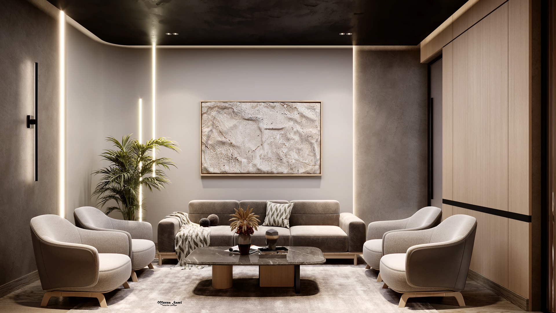 暗色调现代简约公寓丨M A S T E R-25