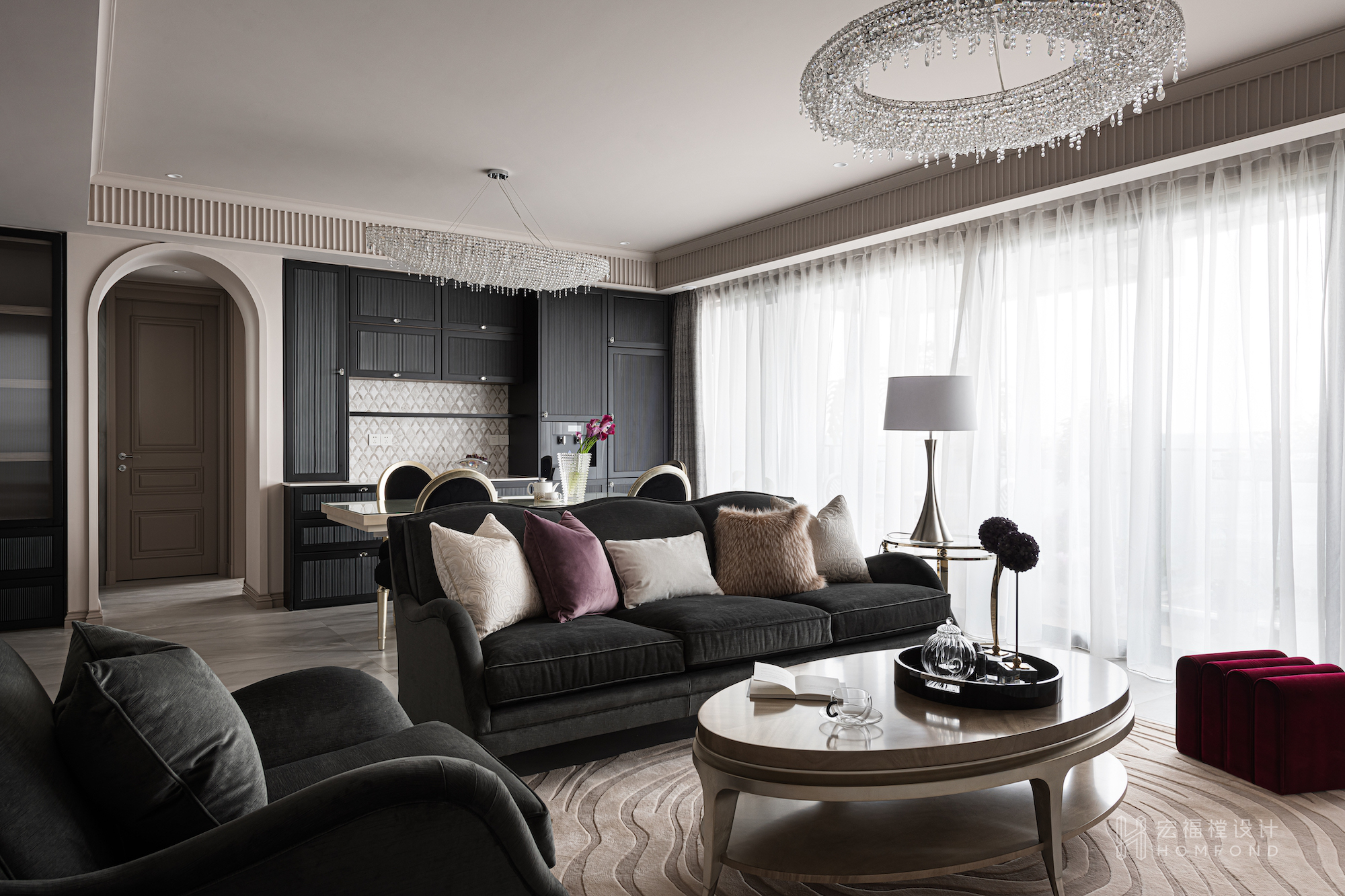 法式轻奢风格四室两厅设计丨中国成都丨成都宏福樘设计-54