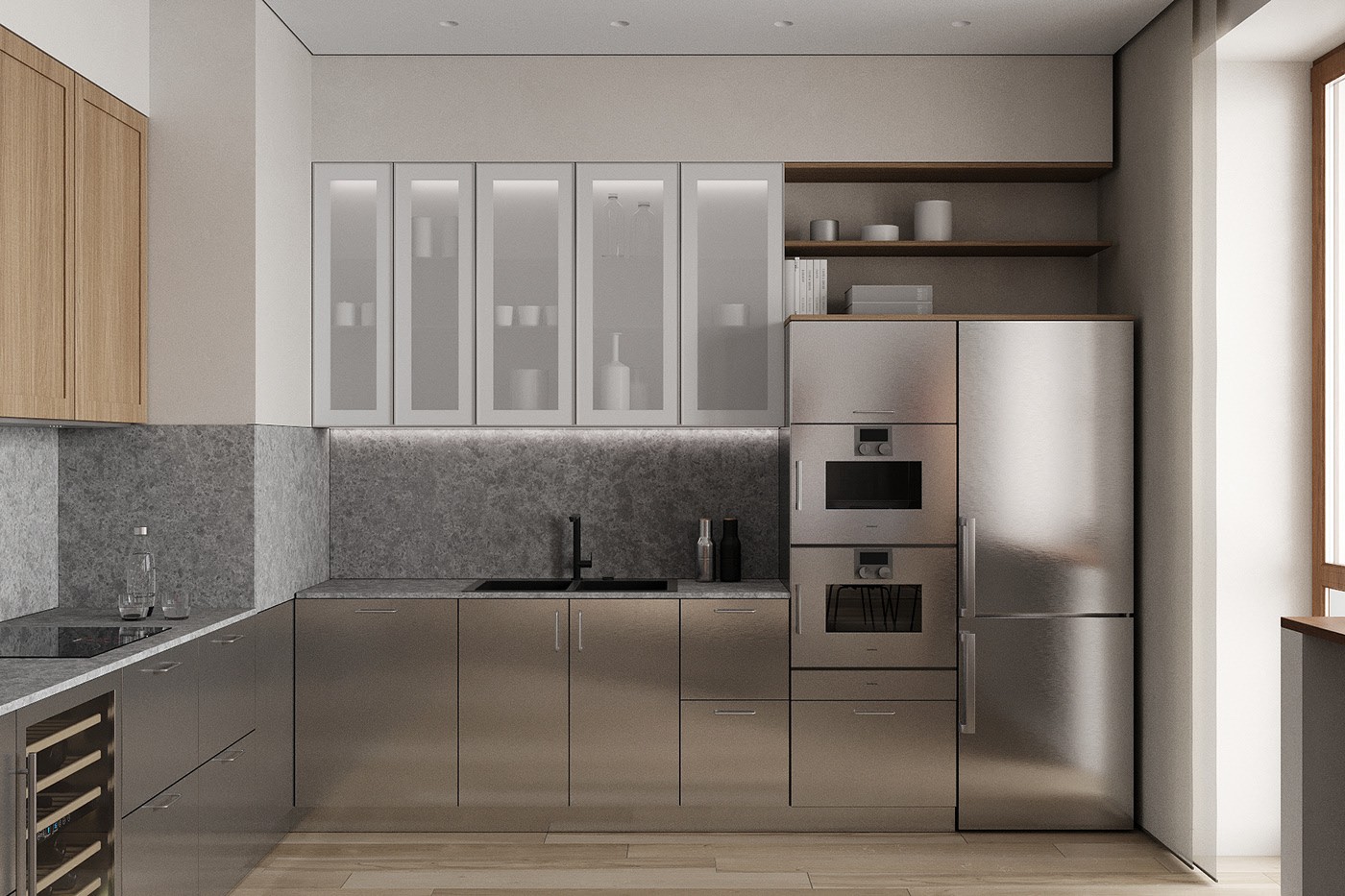 中性色系公寓设计  不一样的设计感-10