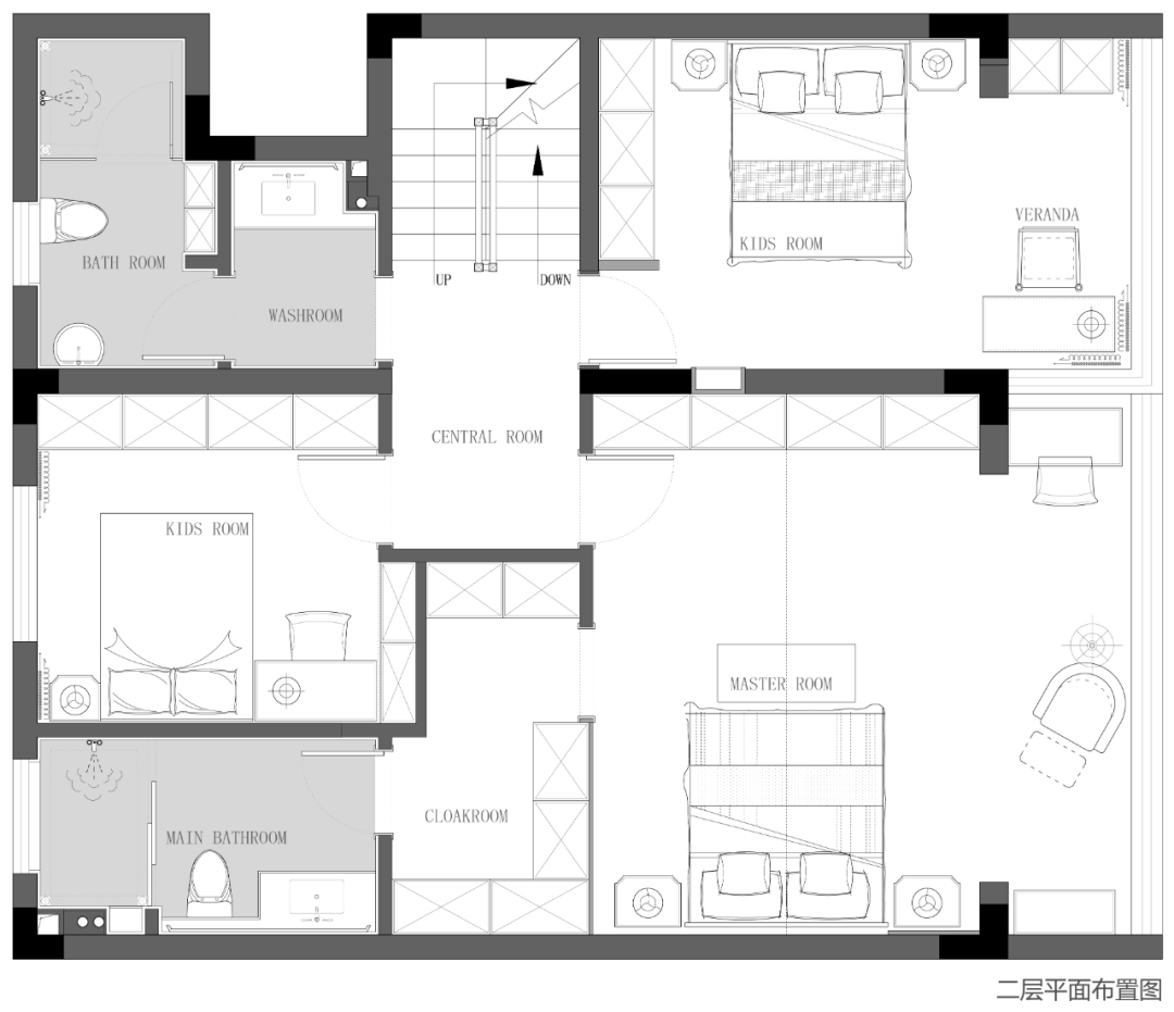 龙湖天宸原著三层叠墅丨方平米设计-75