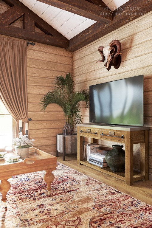 列宁格勒州尤基村猎人别墅室内设计项目-10