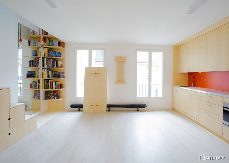 巴黎小户型公寓空间节约设计丨法国巴黎丨Schemaa-10