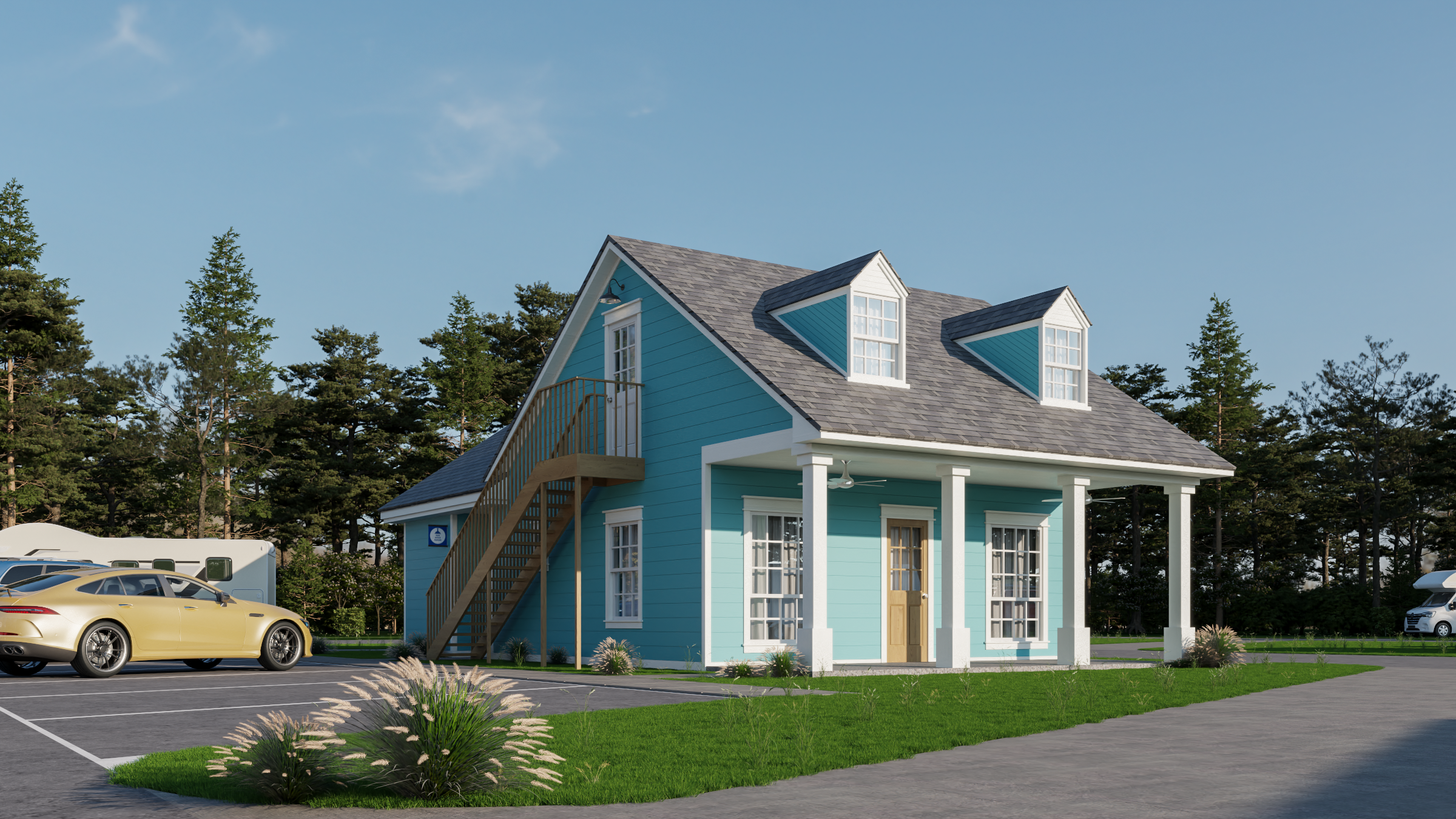 RV 公园洗衣房,洗手间建筑-6