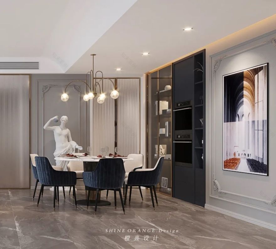 高级感灰色墙面与现代法式别墅的完美结合-32