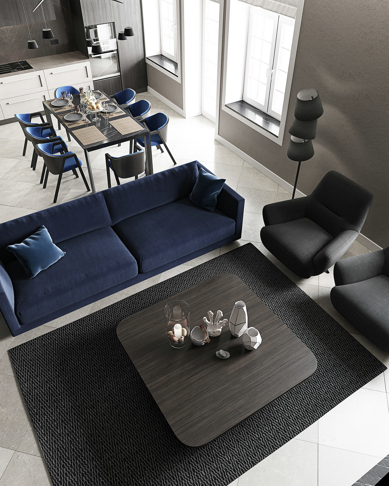 高级黑+蓝色组合设计-1