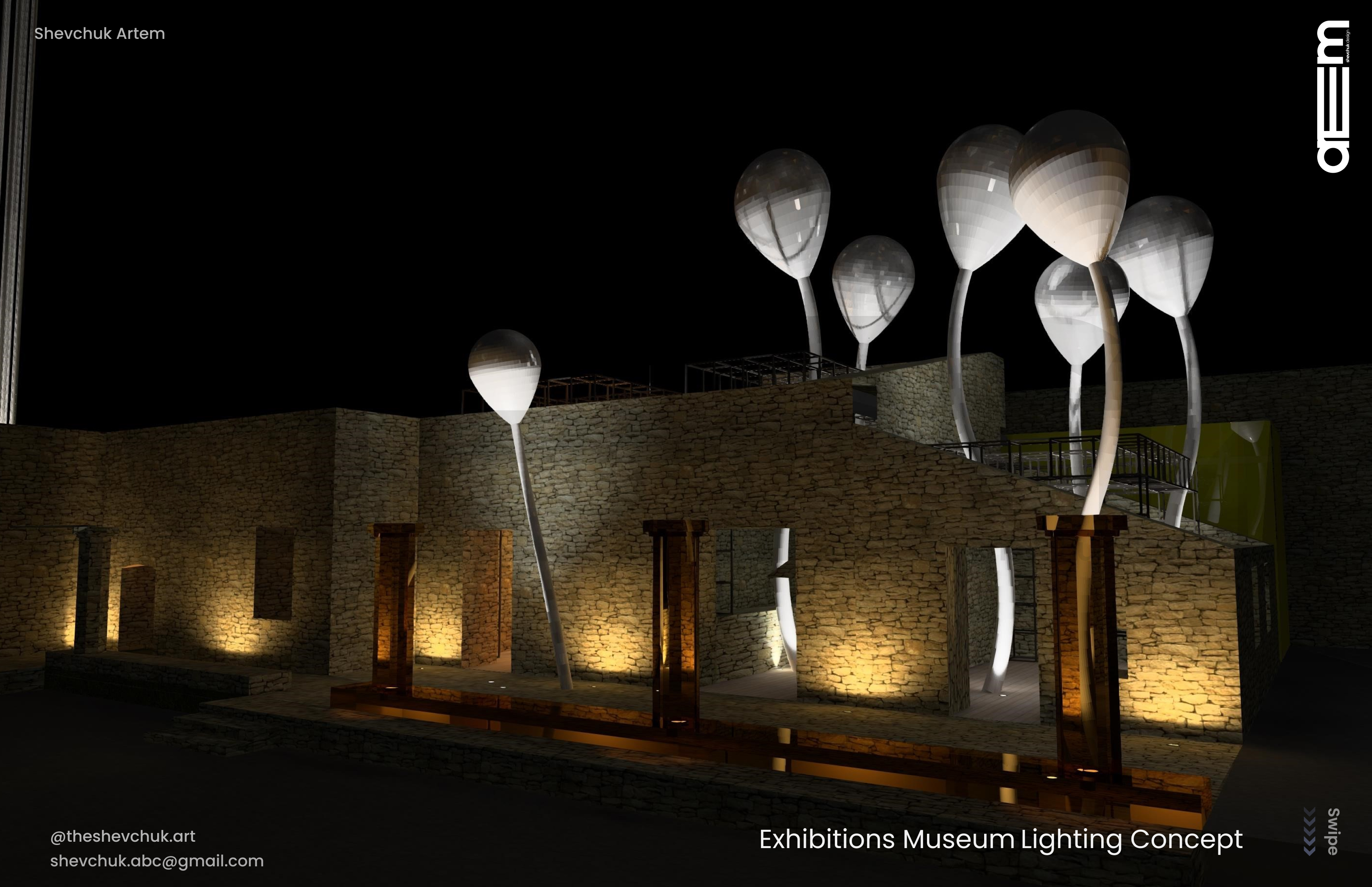 Exhibitions - Museum Lighting Design | Dialux Evo-8