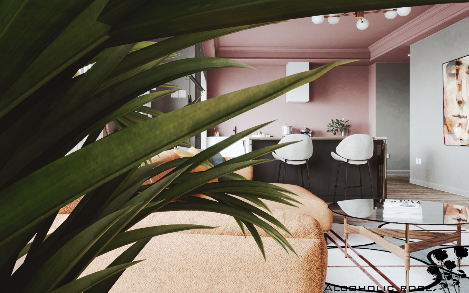 北欧轻奢风 | 灰色与粉色的完美融合-2