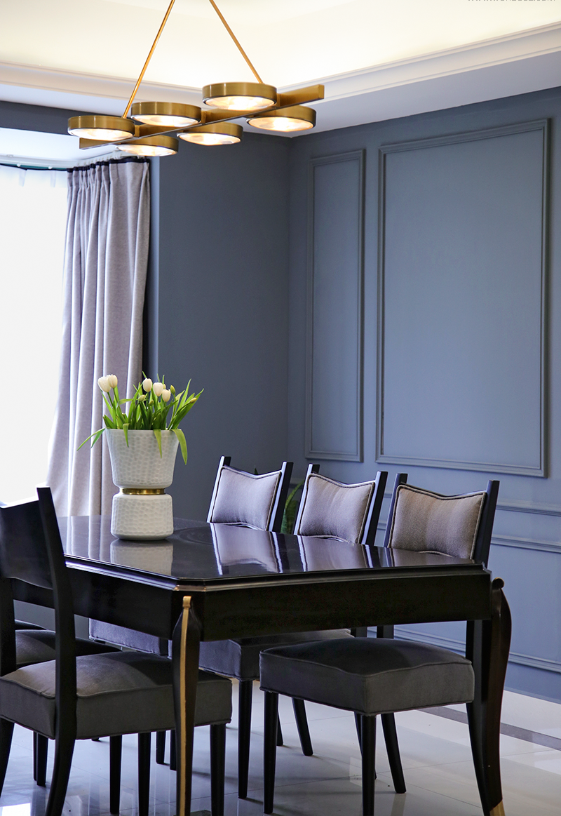 黛蓝绅士的 260㎡美式轻奢生活-32