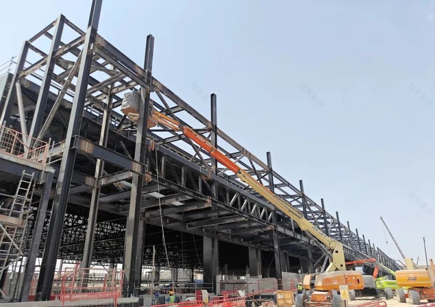 408米超长结构落成!迪拜会展中心扩建项目钢结构主体完工-23