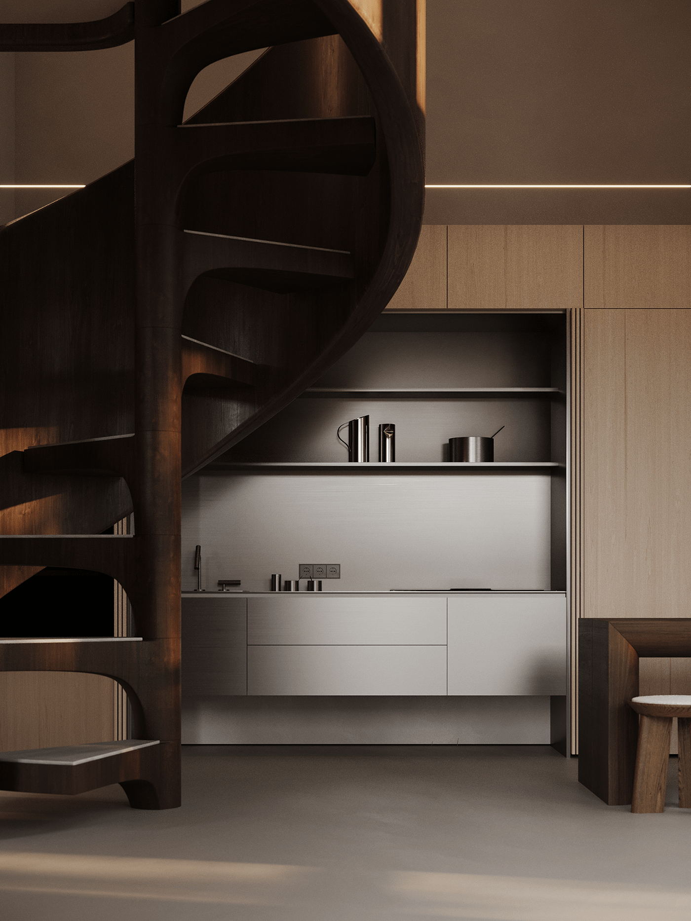 中性色系公寓设计 这也太高级了吧-11