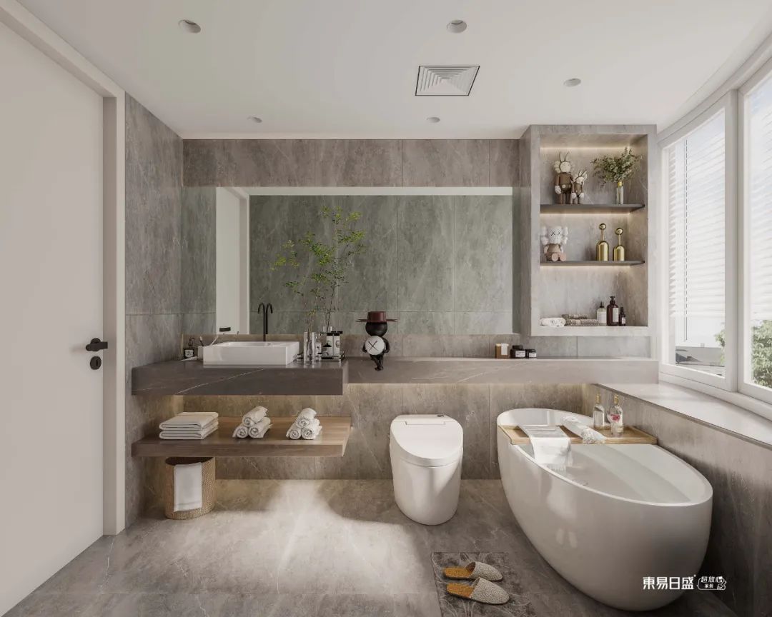 时尚软装+温馨配色，打造200m²现代美居-47