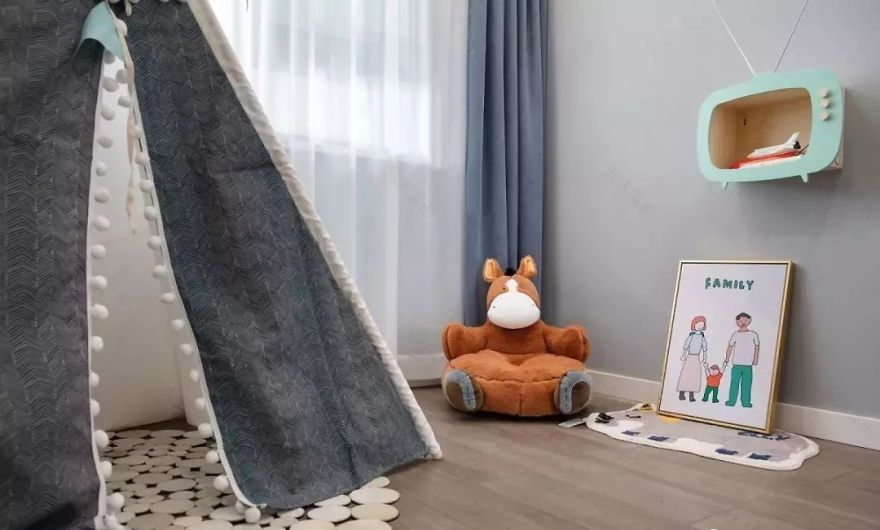 96㎡现代北欧风大套间,温馨时尚家居设计-68