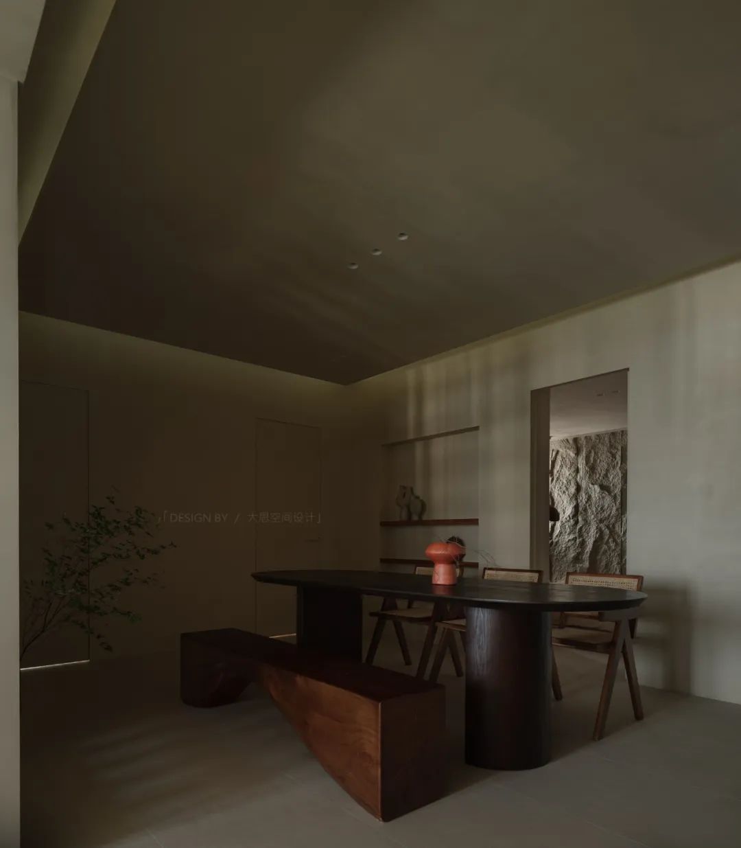 暖黄色宁静住宅丨中国武汉丨大思-55