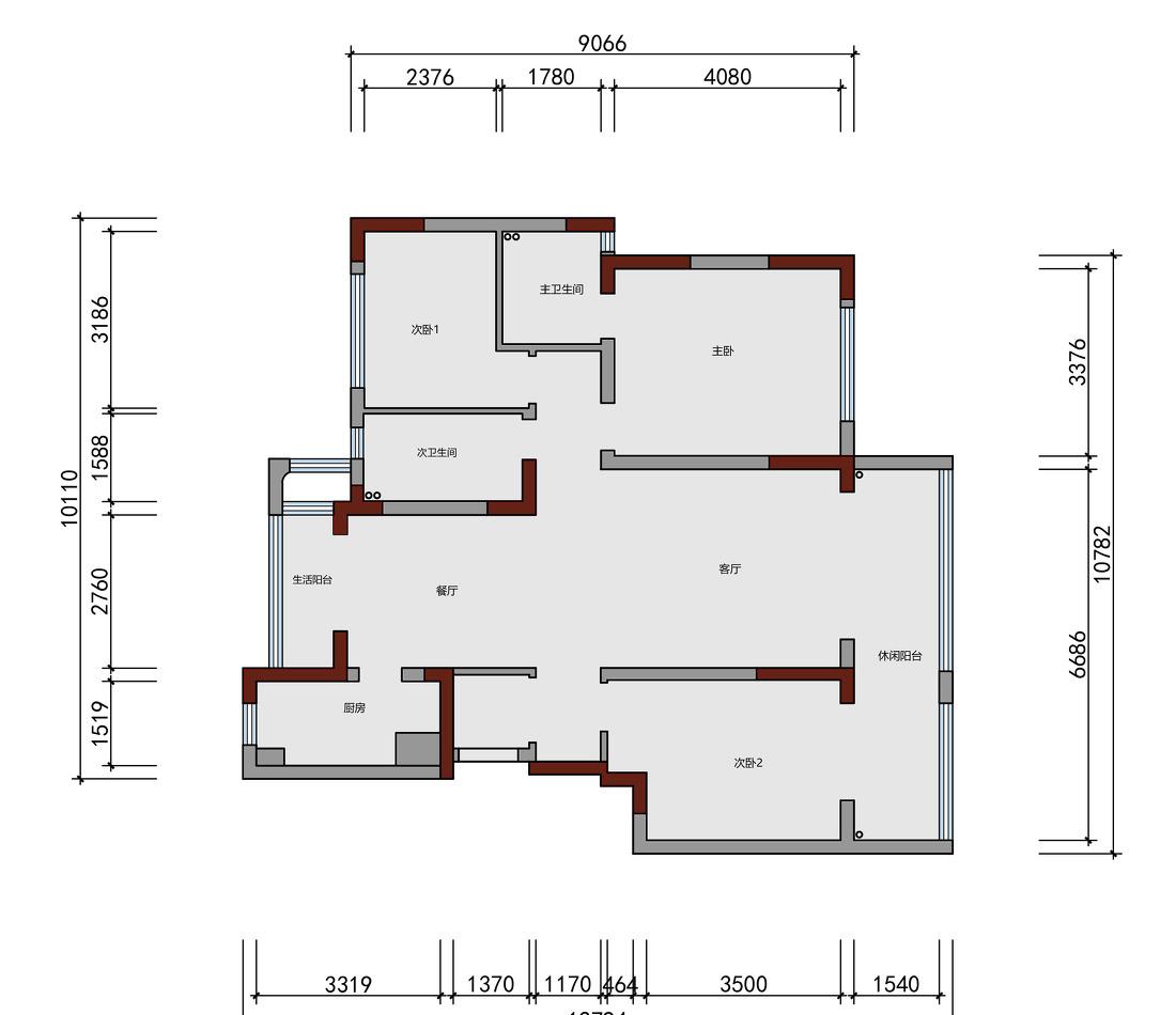 120㎡现代平层设计-11