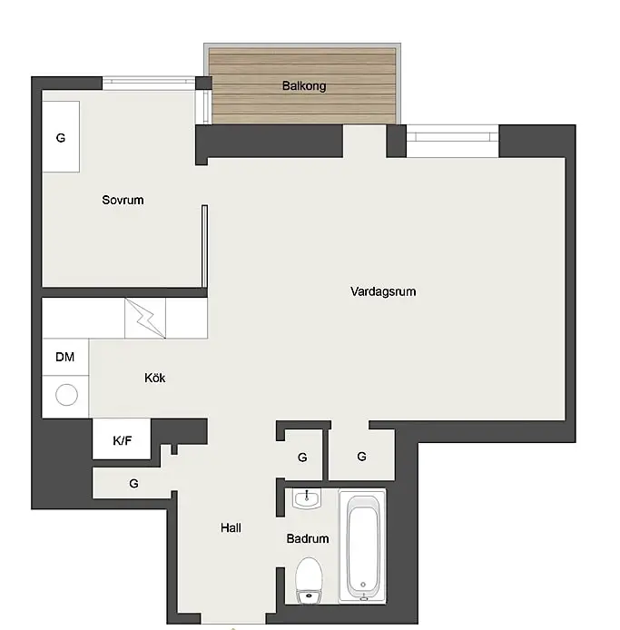 37 平米小公寓的现代魅力-17
