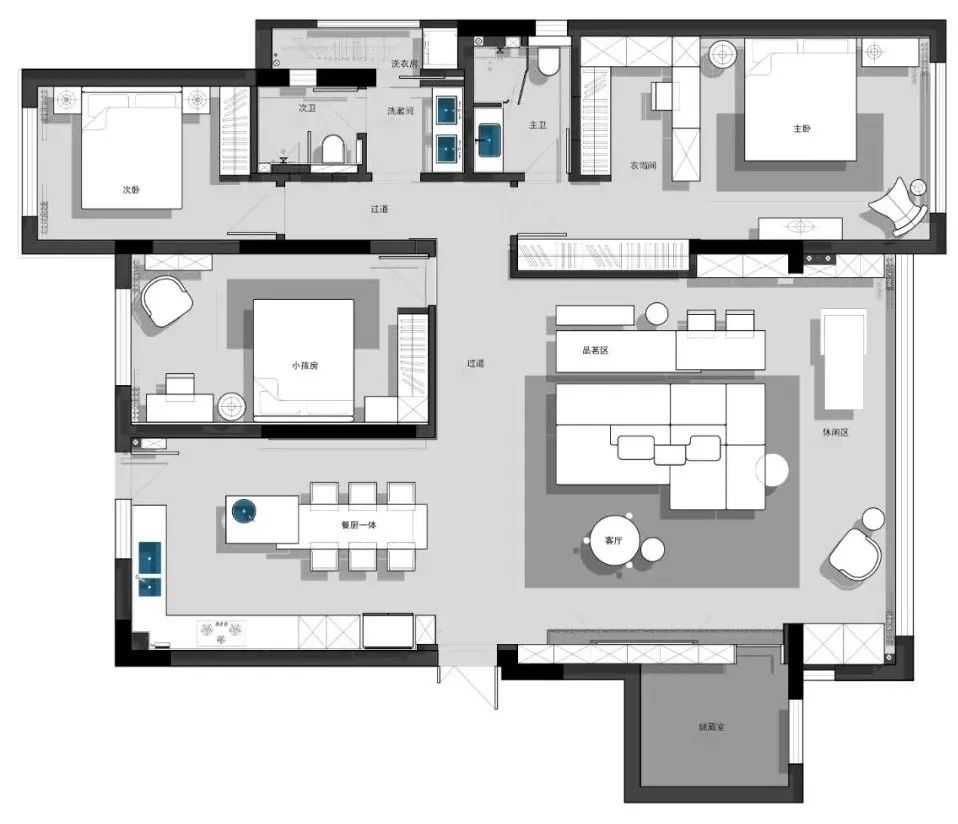 奶油系风格设计,打造舒适温馨之家丨中国长沙丨周笙笙建筑装饰设计-2