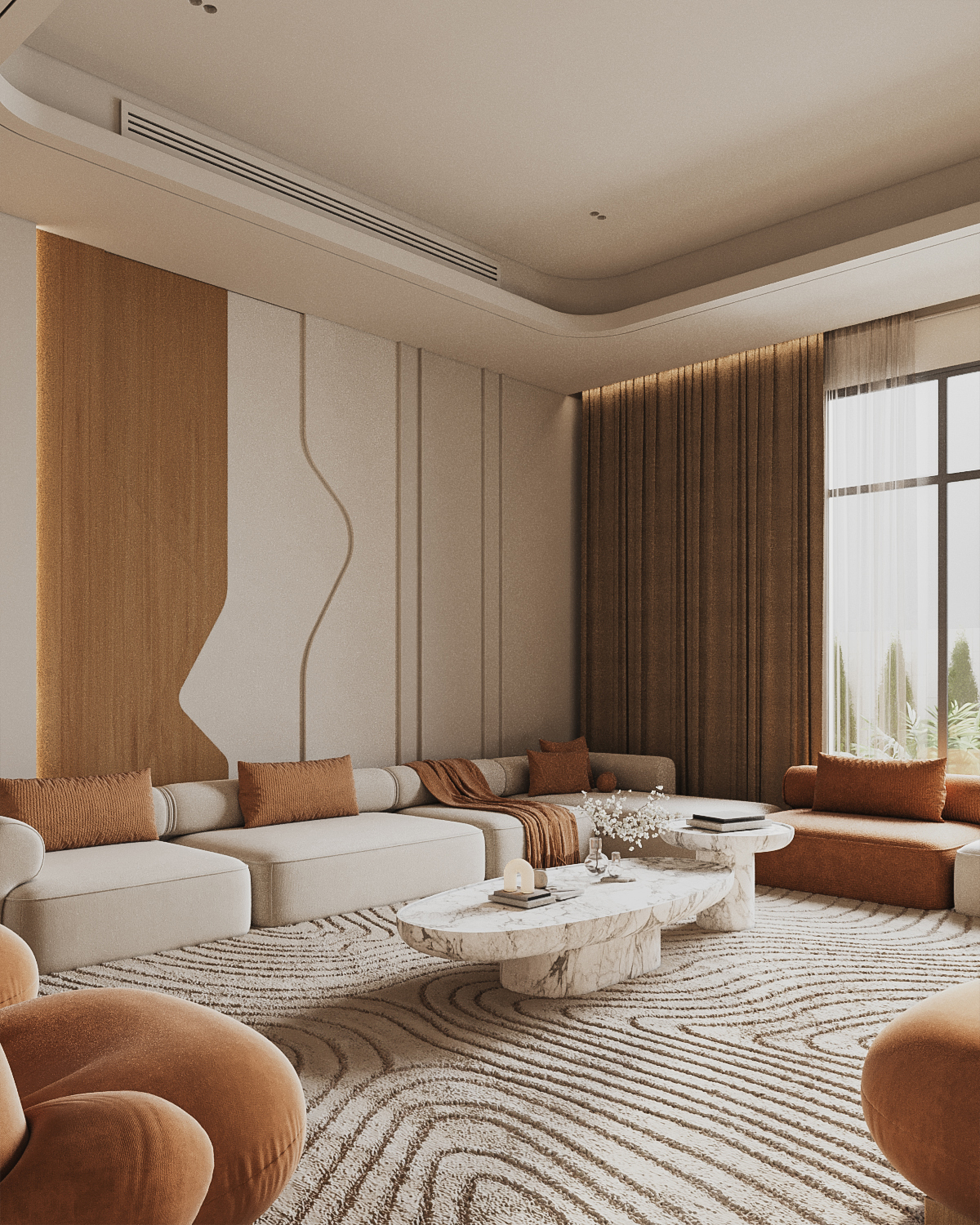 女性会客厅室内设计丨@asaadalassaf-4