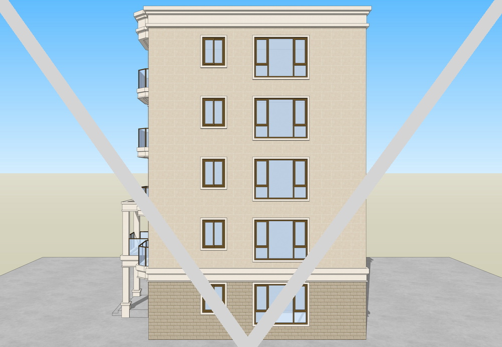 建筑门窗外观效果图设计 F136-5