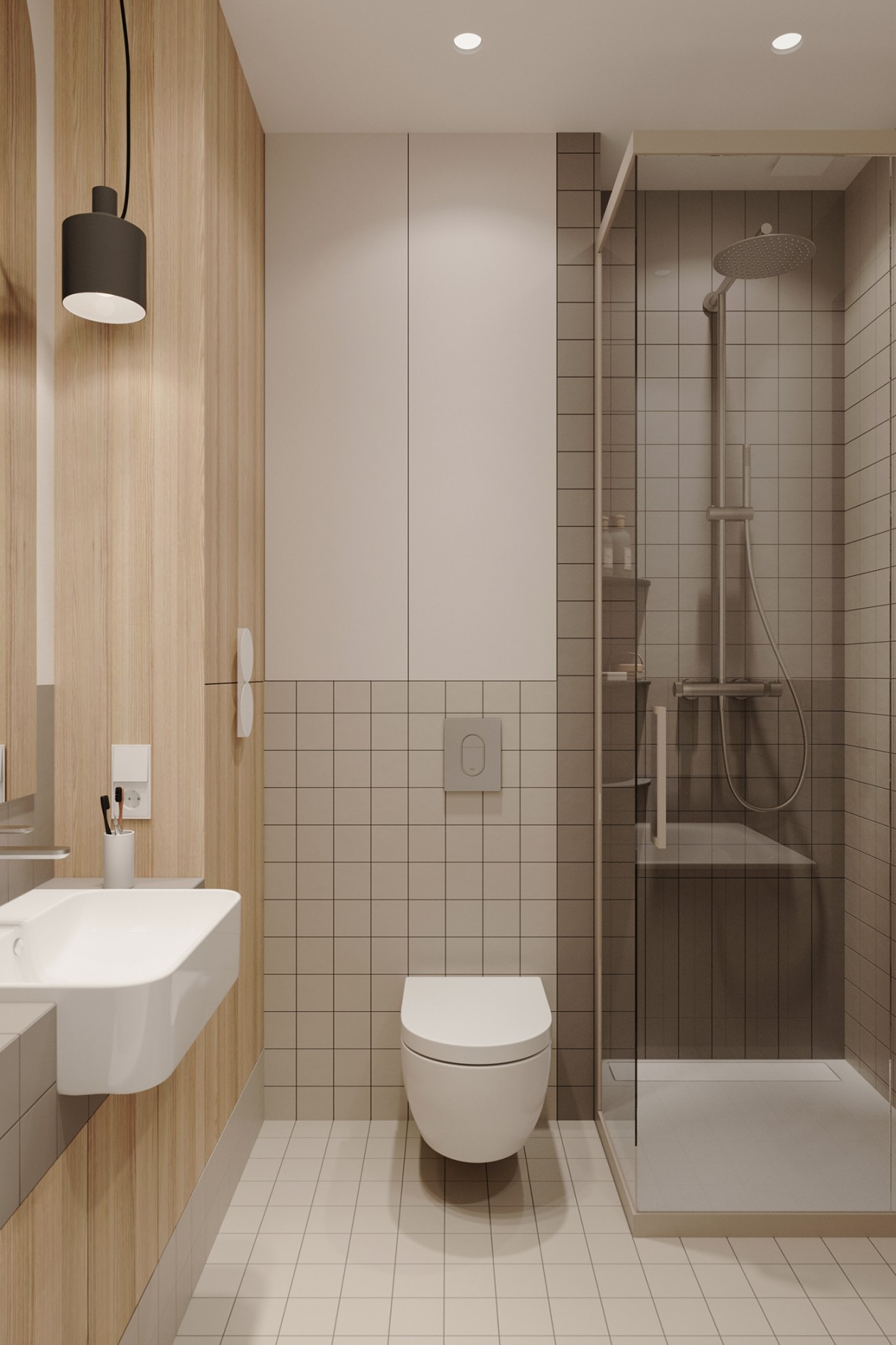 现代原木风平层设计-24