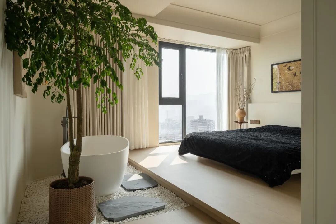 无向空间设计｜三室改一室的中古奶油风魔法-53