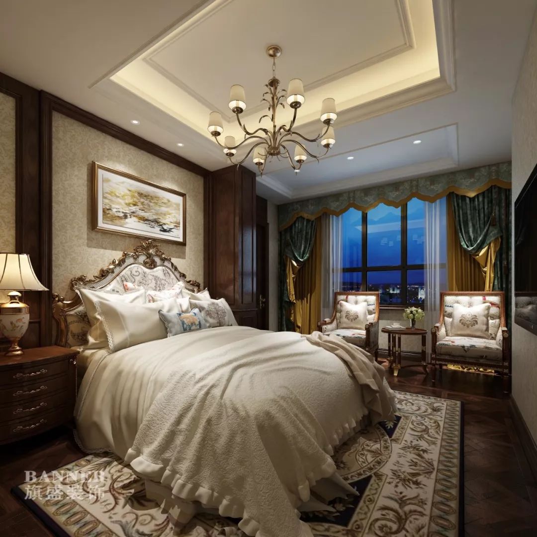 西安绿地生态城别墅 | 美式风格的家,温馨而典雅-111